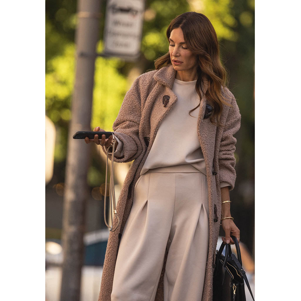 Emily Teddy Coat | Stone