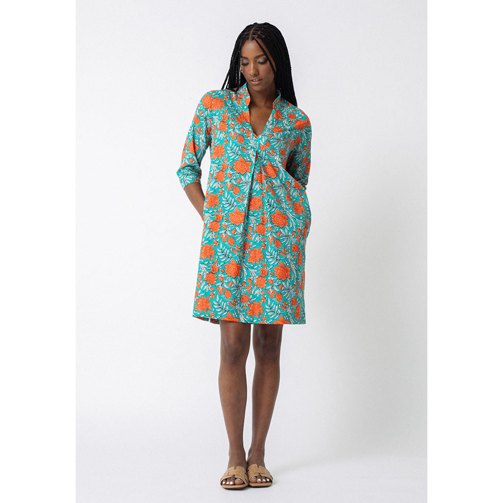 Tululah Dress | Coral Blooms