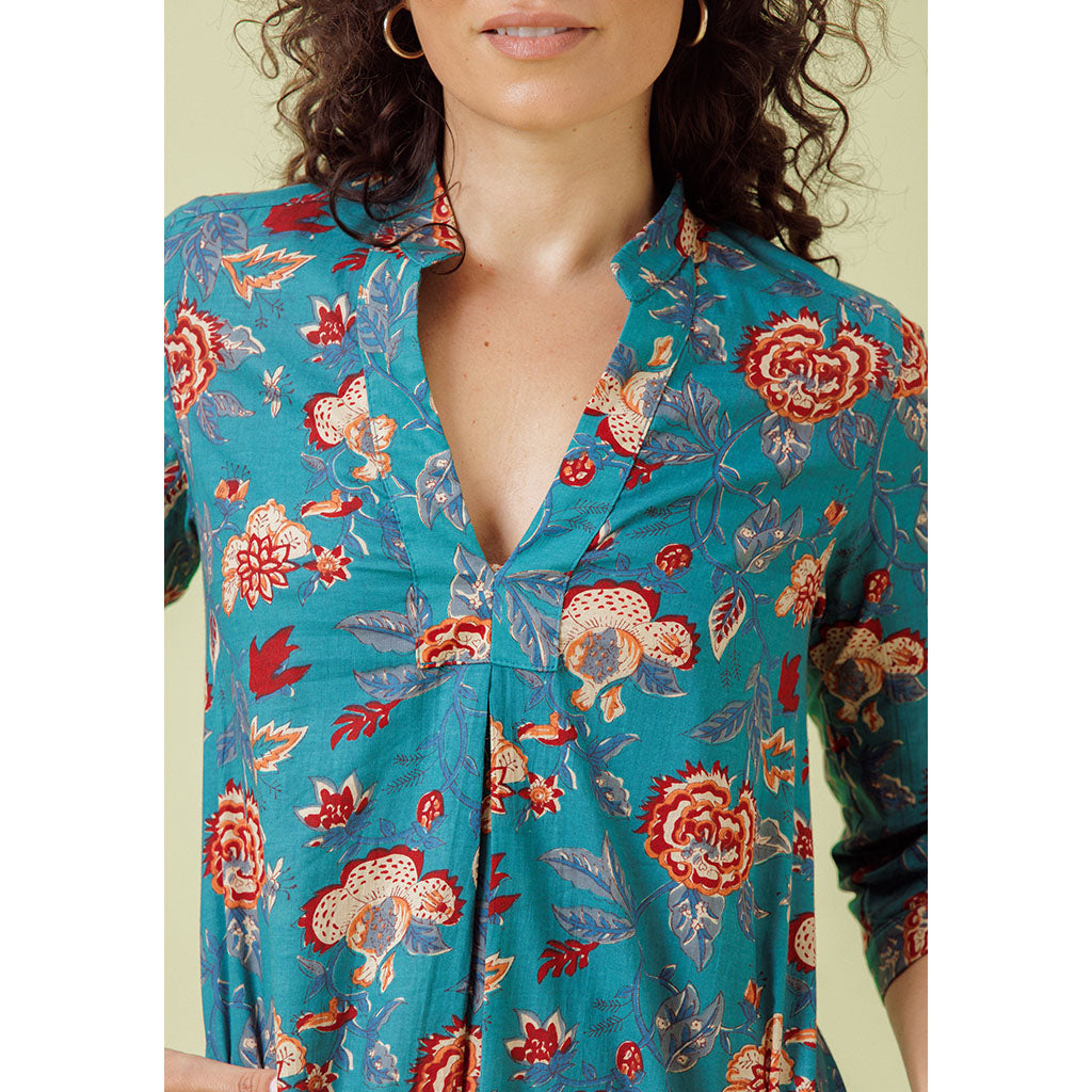 Tululah Dress | Peacock Blooms