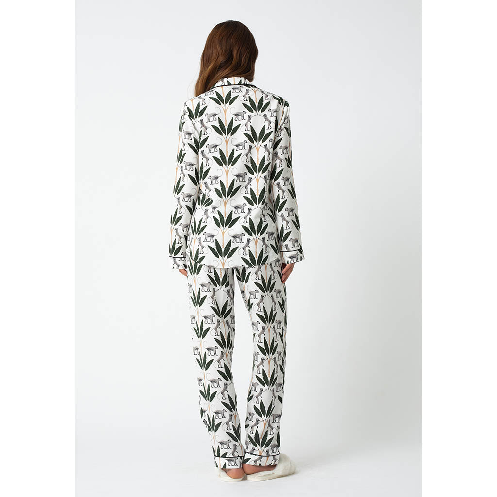 Classic Long Pajama Set | White Lotus