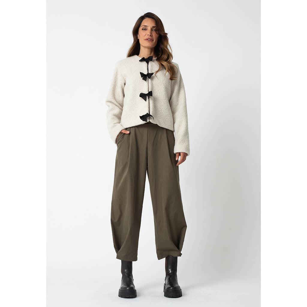Bows & Teddy Jacket | Oatmeal