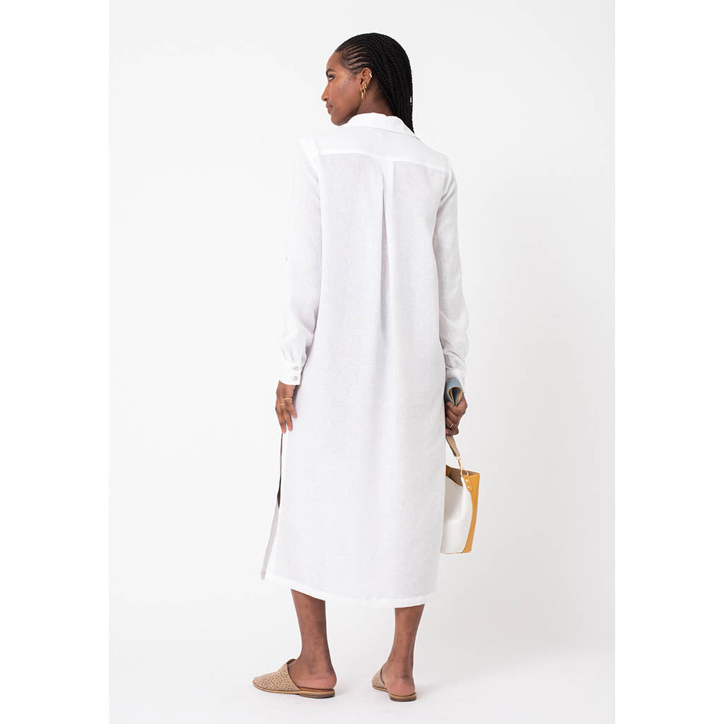 Amelia Shirt Dress | White