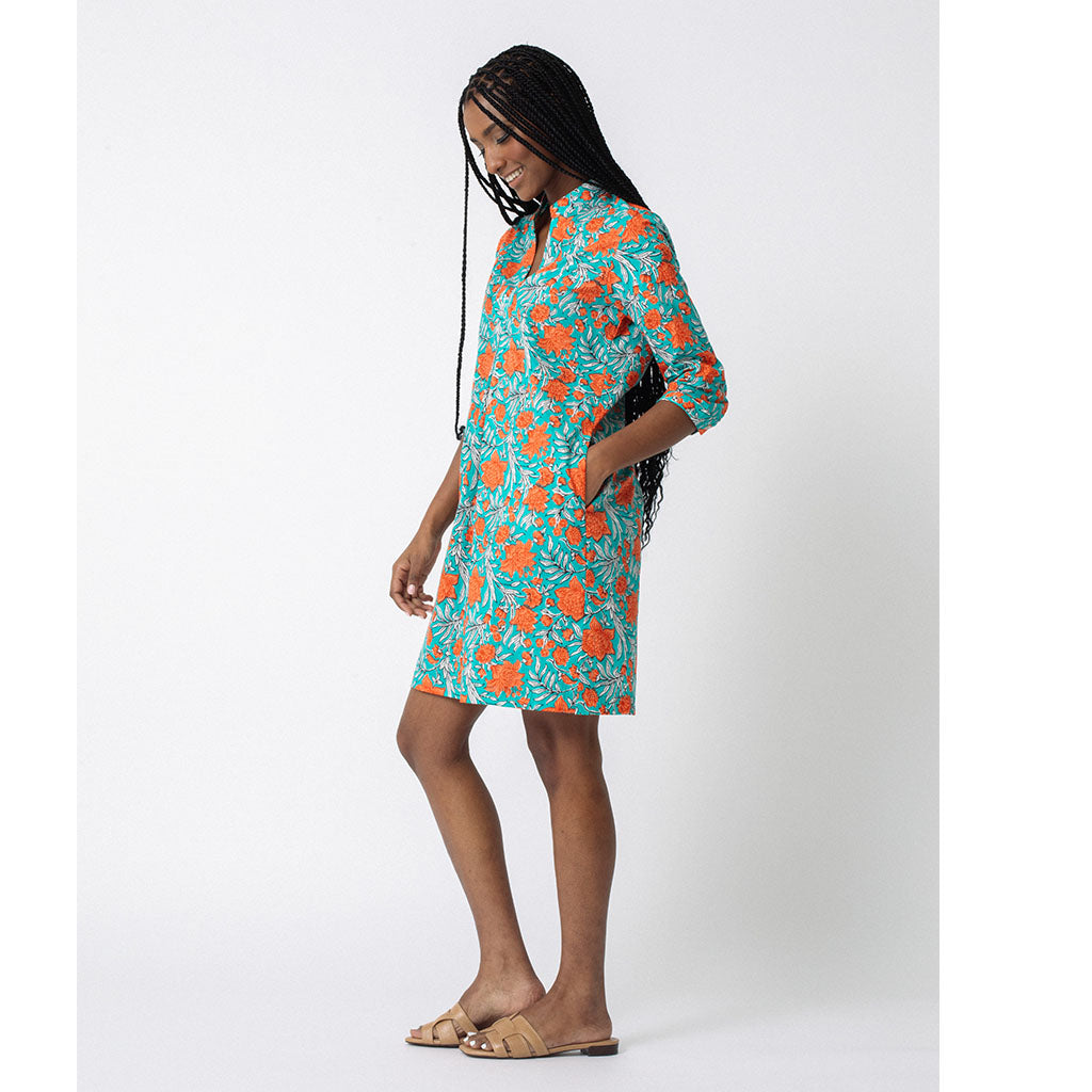 Tululah Dress | Coral Blooms