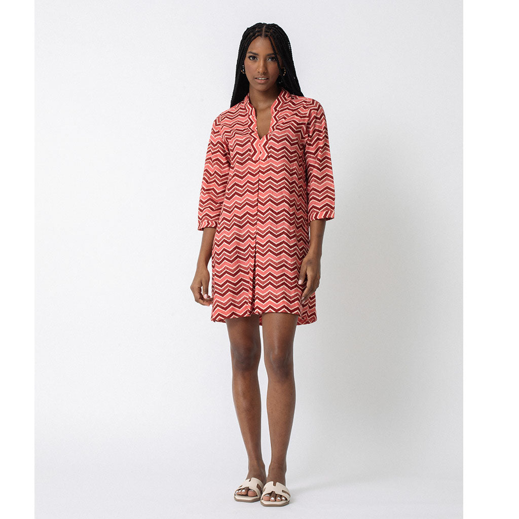 Tululah Dress | All the Pinks (print is vertical - not horizontal)