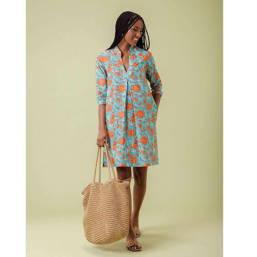 Tululah Dress | Coral Blooms