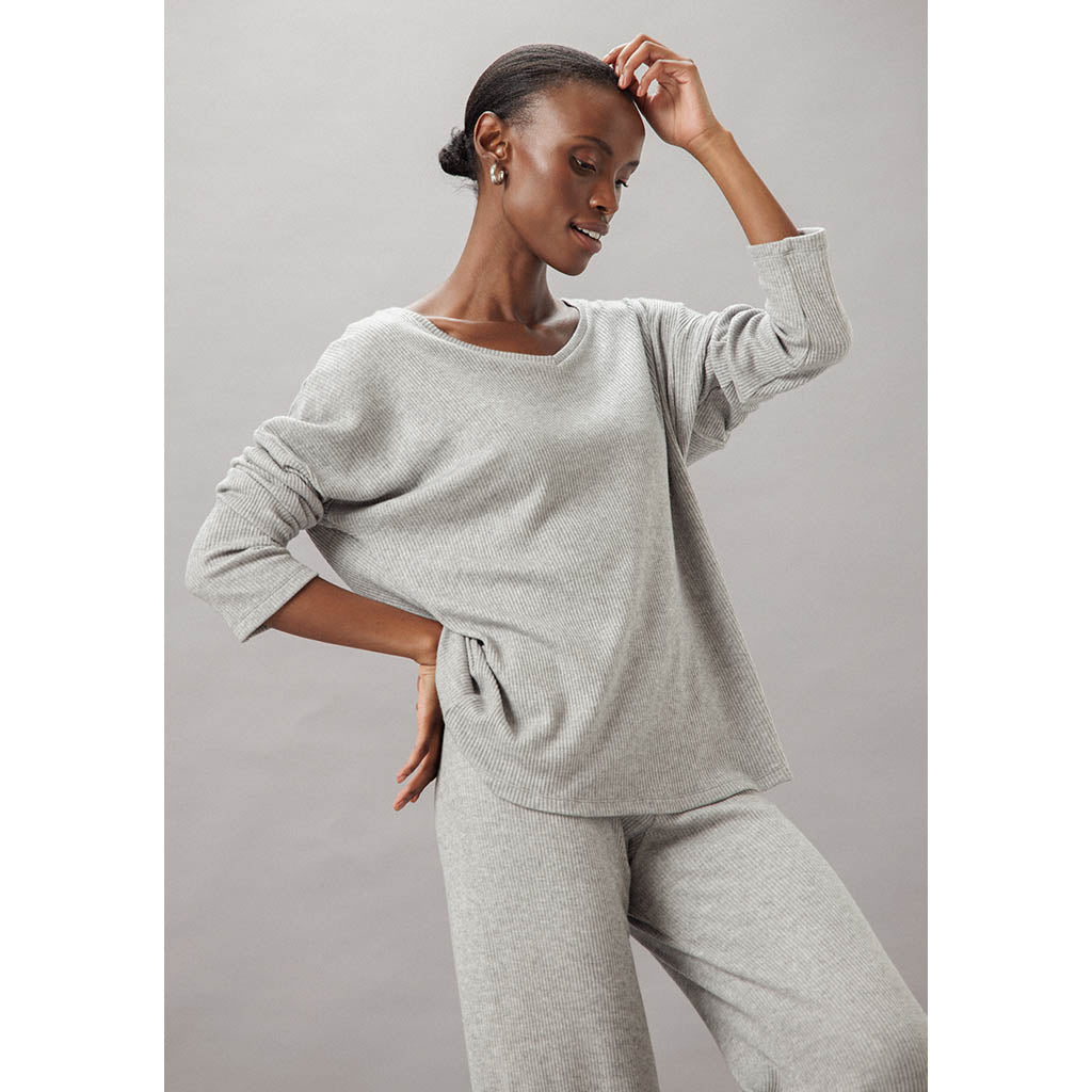 Travel Rib Set | Melange Grey