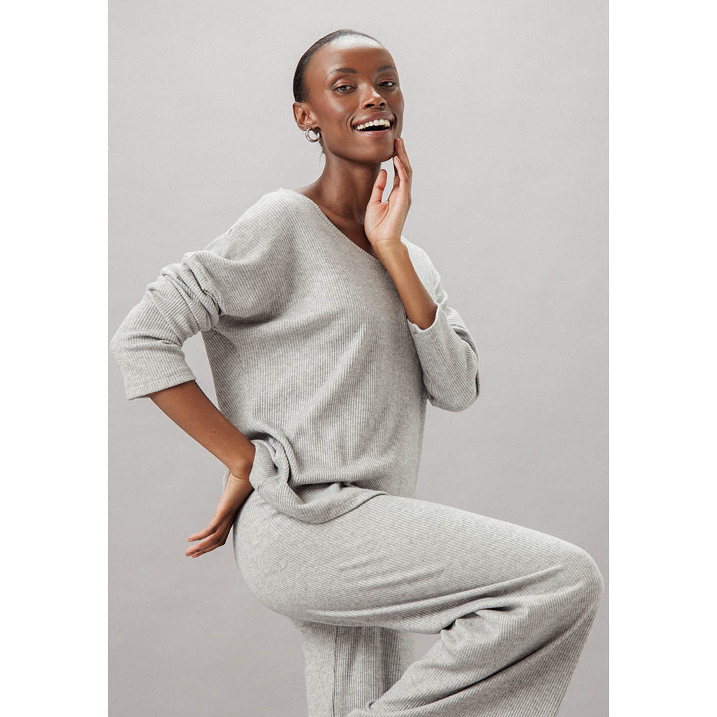 Travel Rib Set | Melange Grey