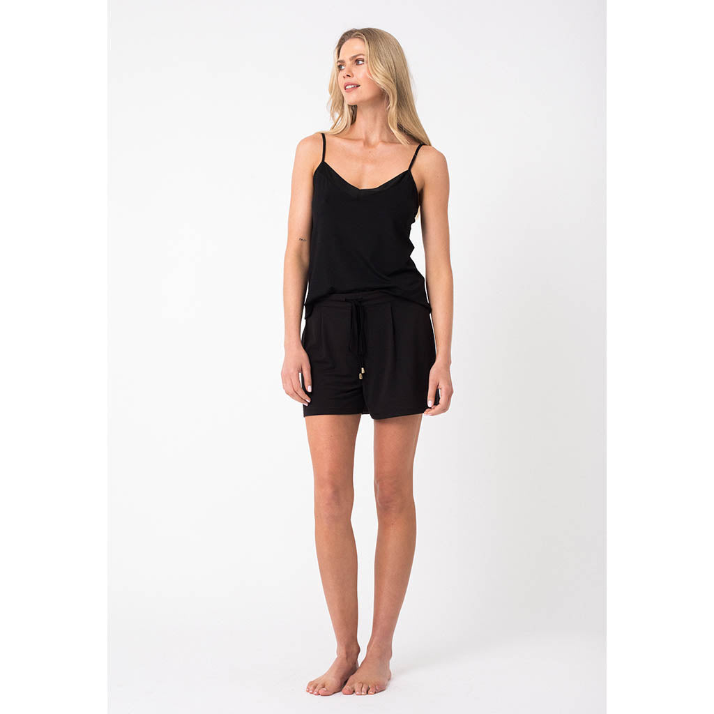 Bamboo Cami & Shorts Set | Midnight Black