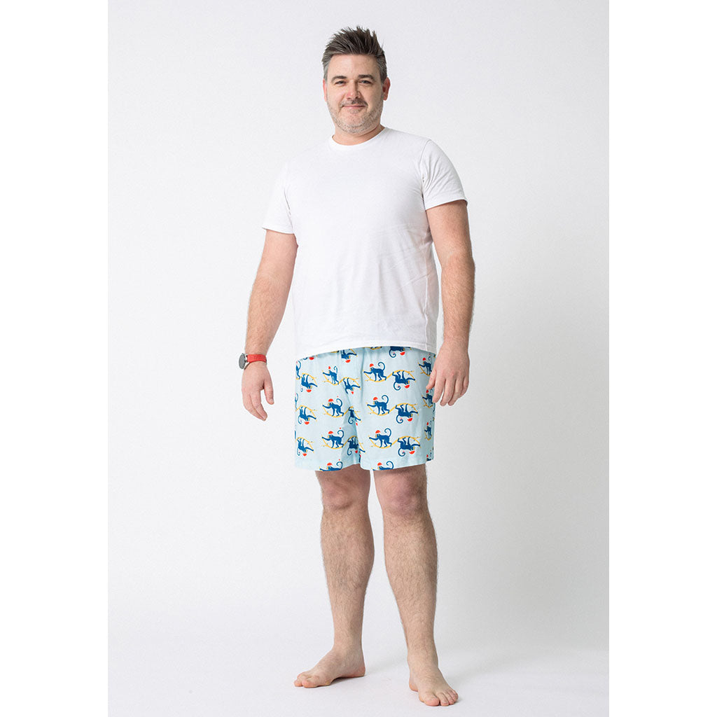 Men's Sleep Shorts | Festive Monkeys (dispatching 11 Nov)