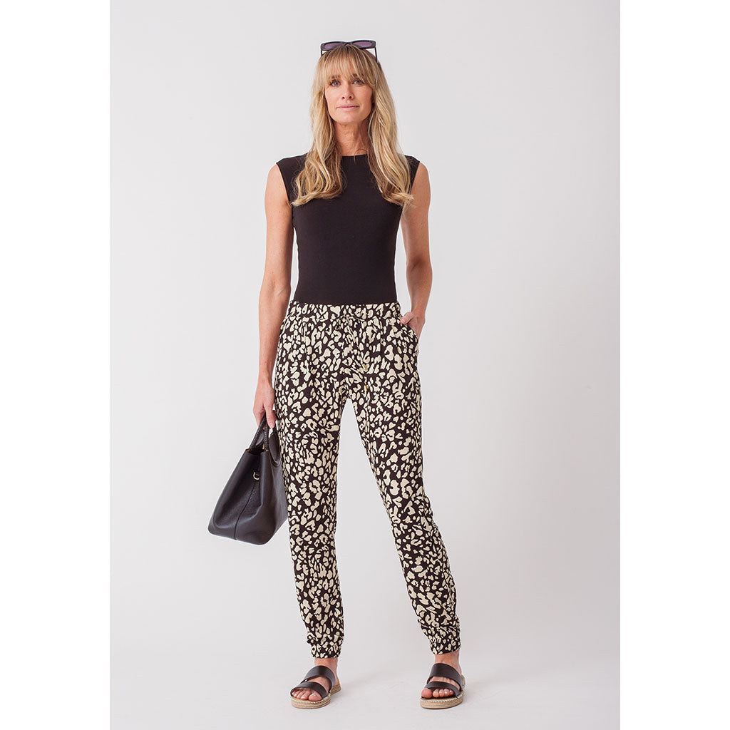 Sienna Pants | Black Leopard (will not be restocked)
