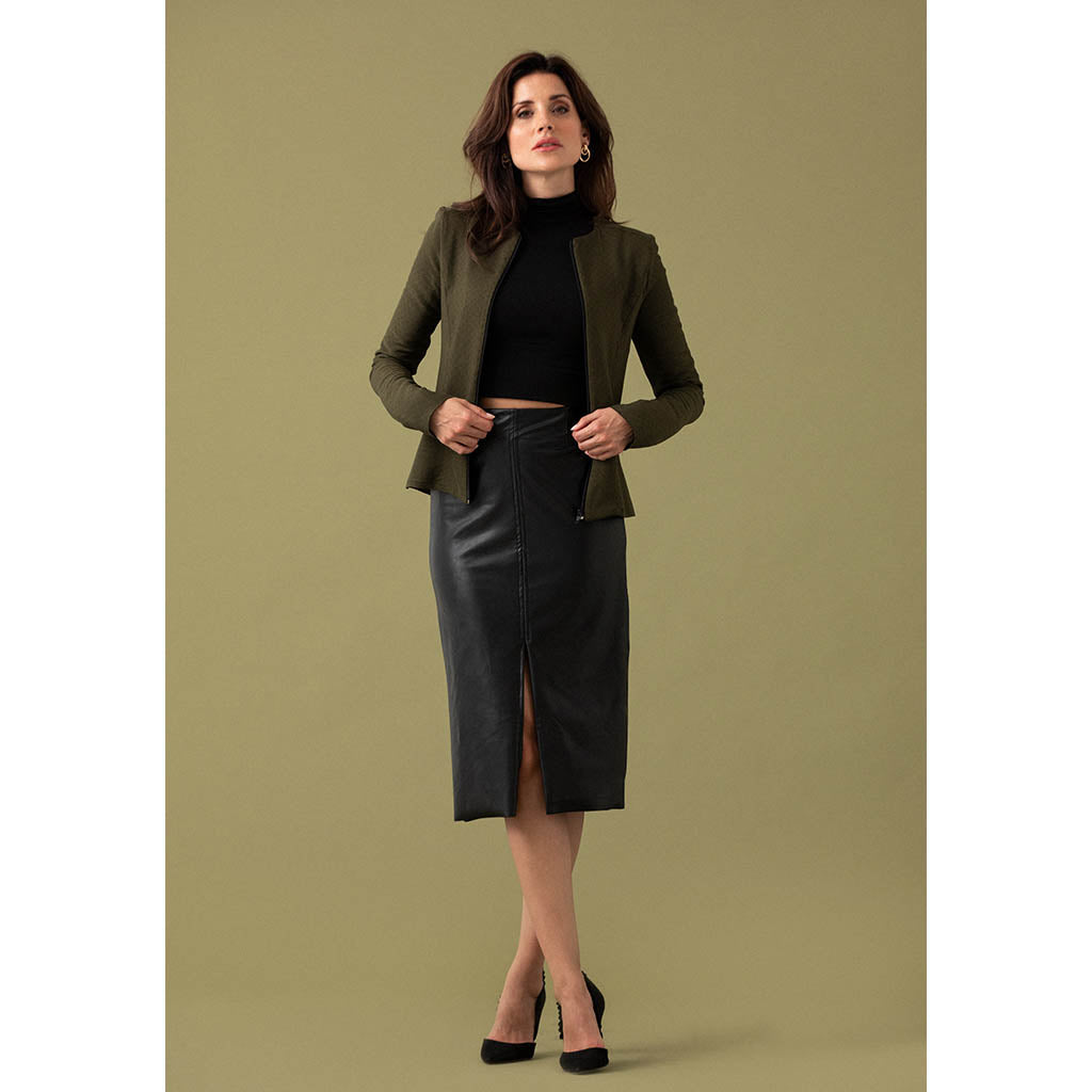 Lexi Peplum Jacket | Olive