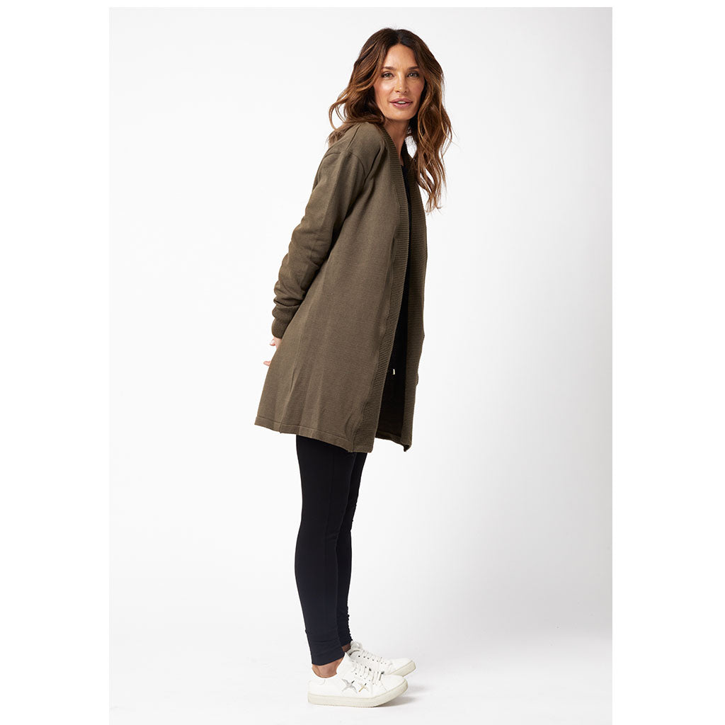 Anna Cotton Cardi | Olive