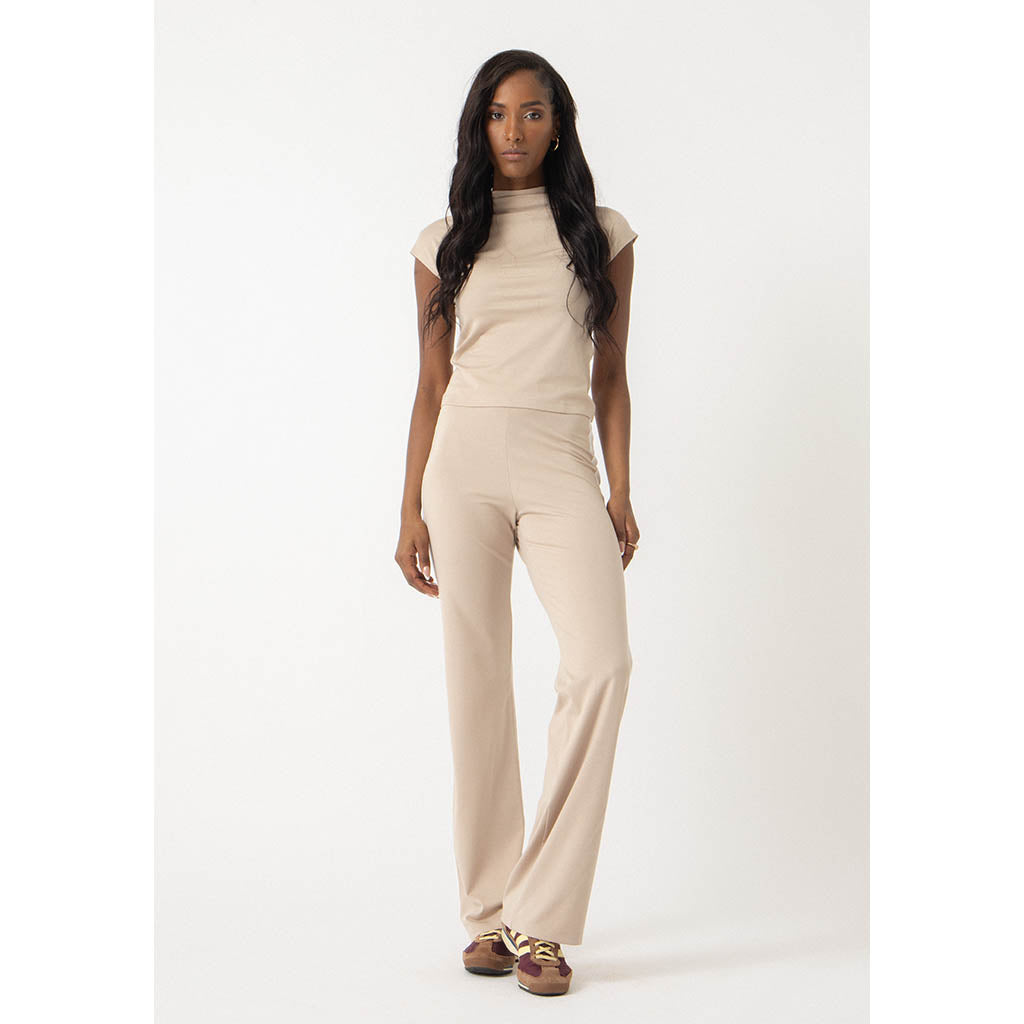The Stella Pants | Stone with White Stripe