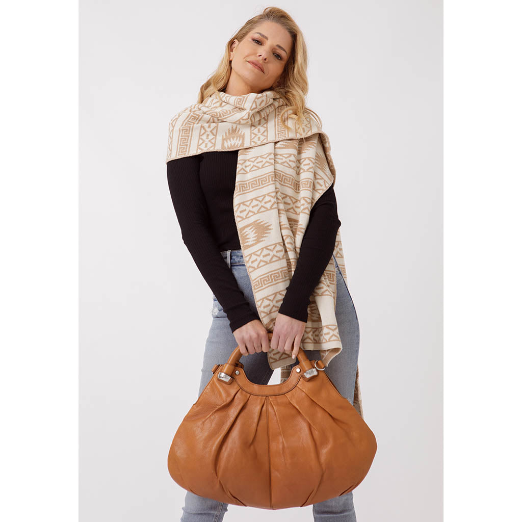 Wrap Scarf | Cinnamon & Ecru