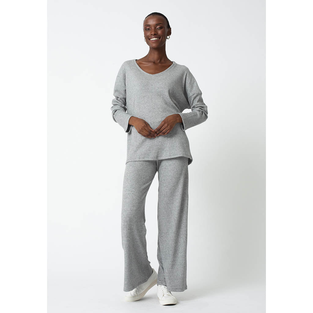 Travel Rib Set | Melange Grey