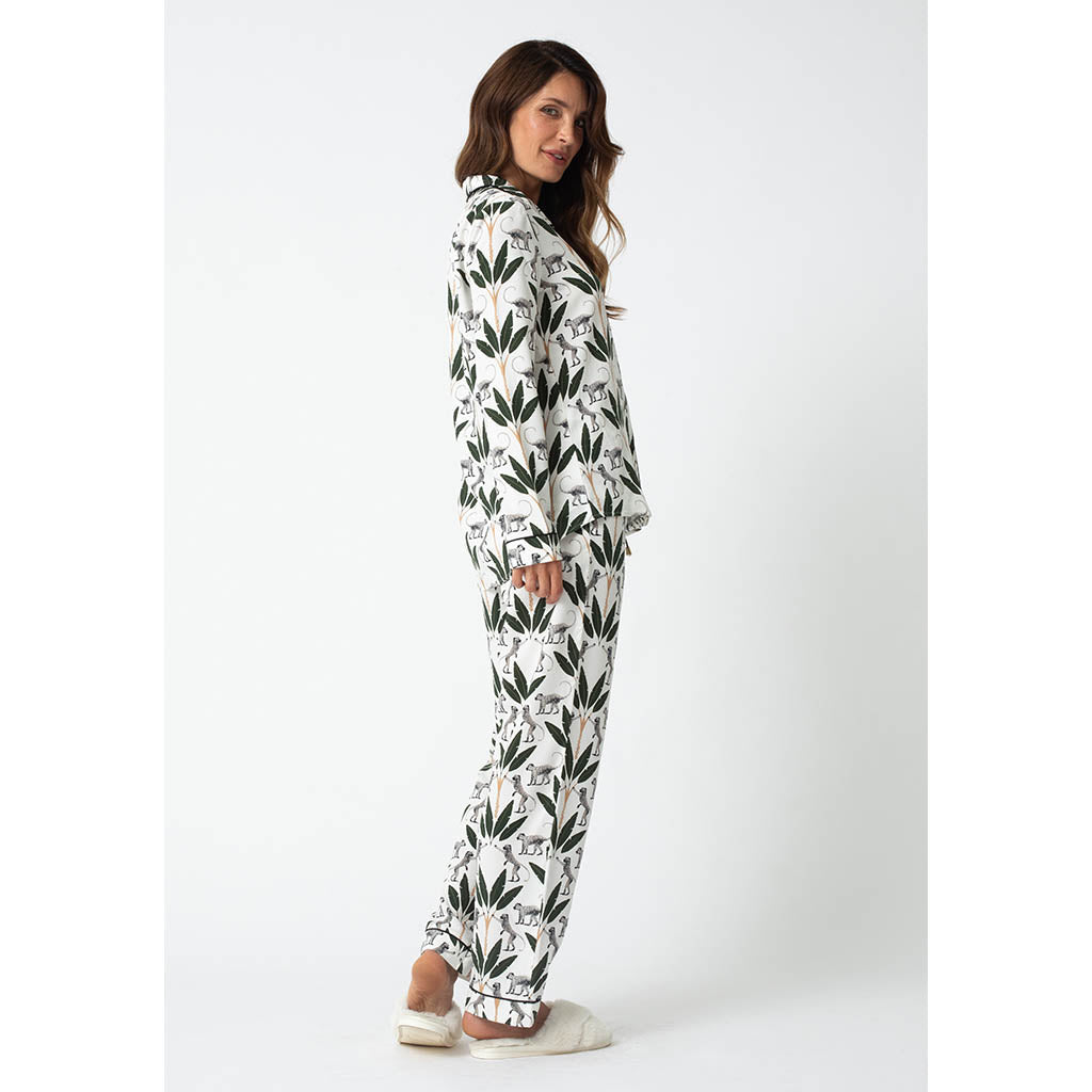 Classic Long Pajama Set | White Lotus