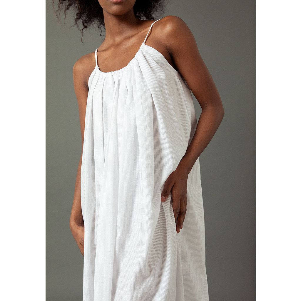 Cotton Lawn Dress | White