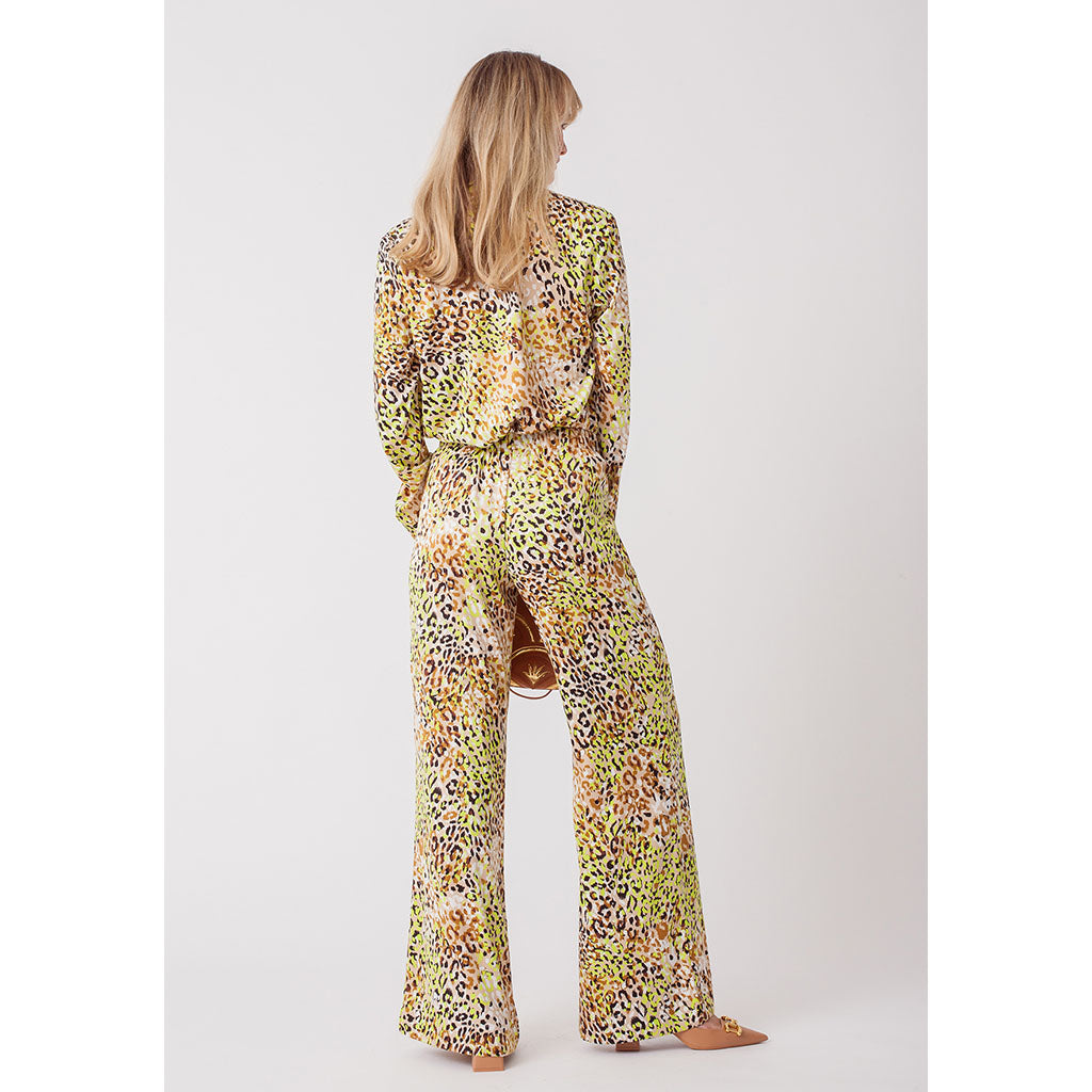 Classic Pantsuit | Lime Leopard