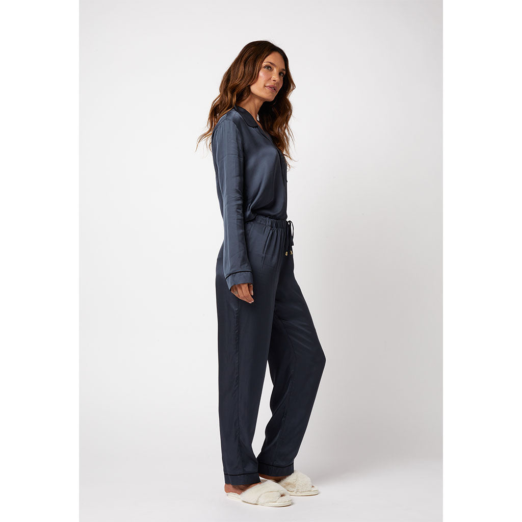 Classic Long Pajama Set | Cerulean Grey