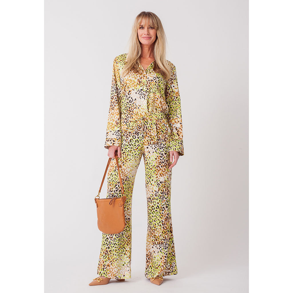 Classic Pantsuit | Lime Leopard