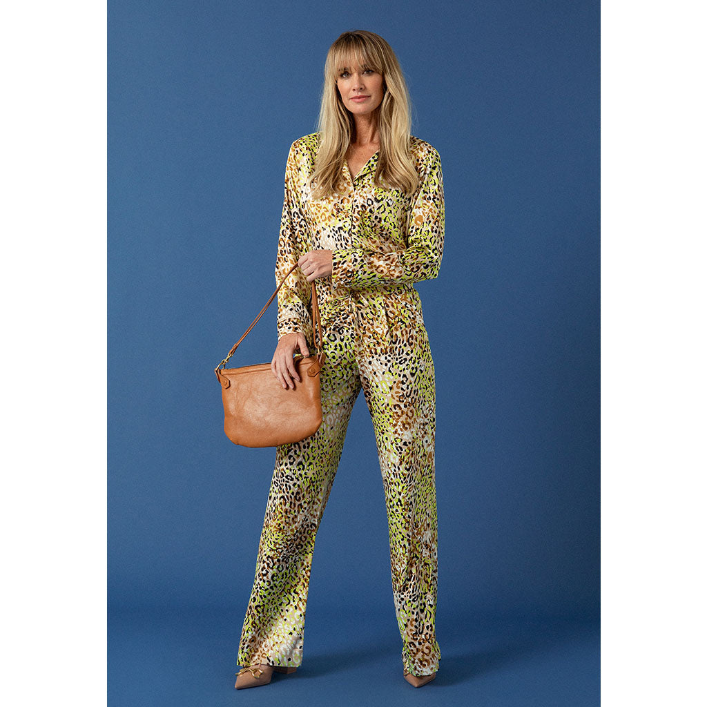 Classic Pantsuit | Lime Leopard
