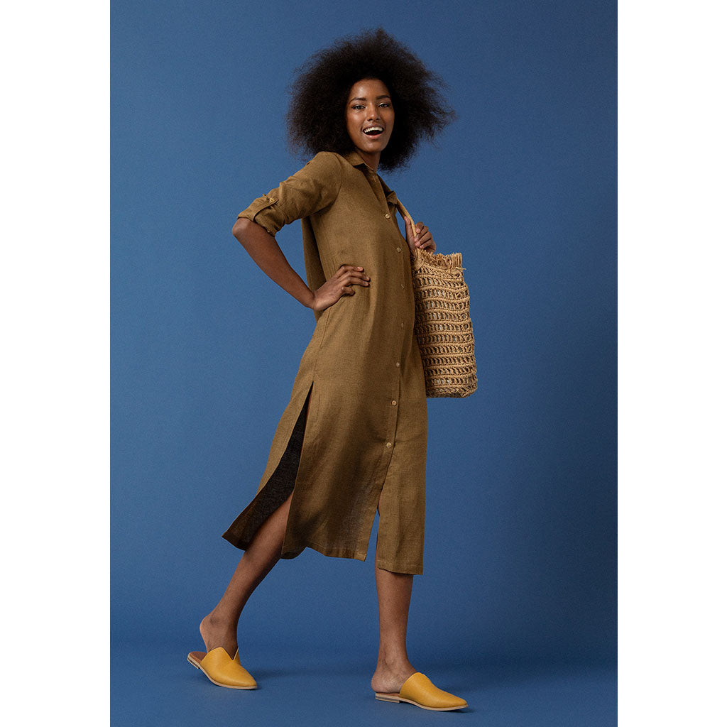 Amelia Shirt Dress | Walnut