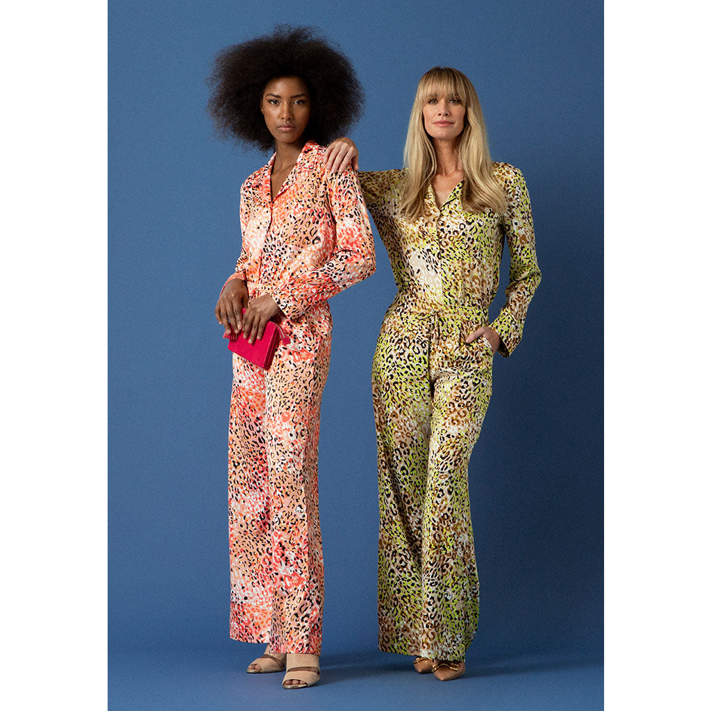 Classic Pantsuit | Coral Leopard