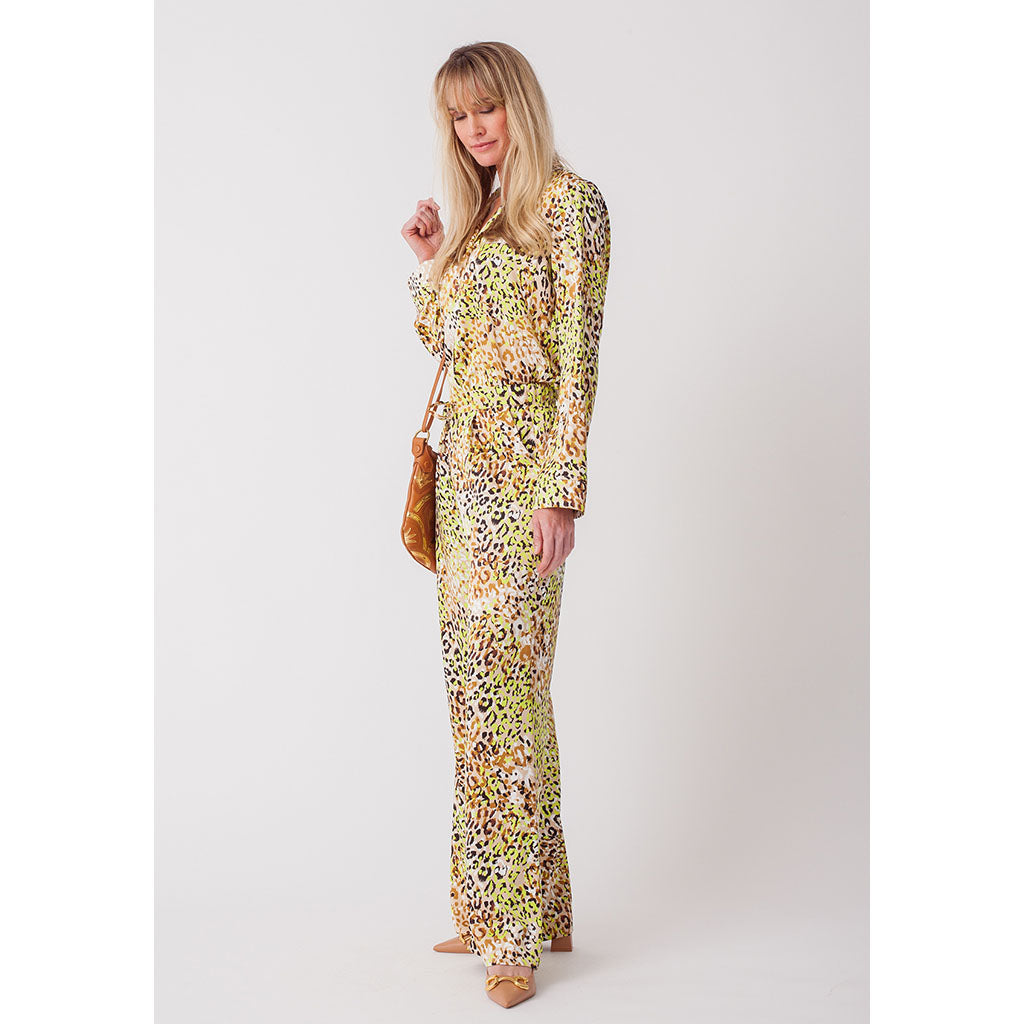 Classic Pantsuit | Lime Leopard