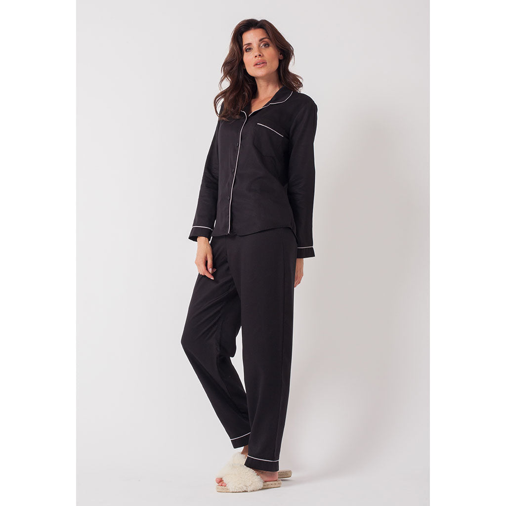 Tencel Classic Long Pajama Set | Midnight