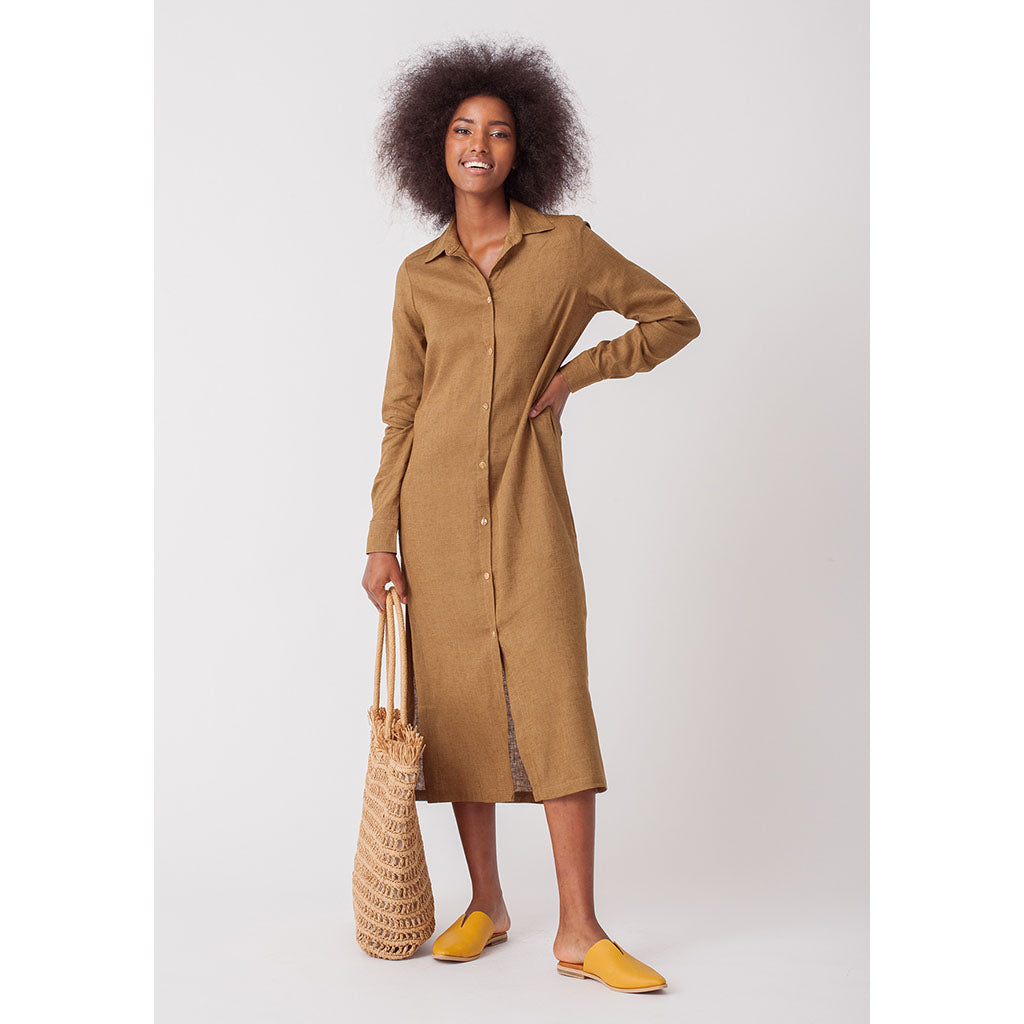 Amelia Shirt Dress | Walnut