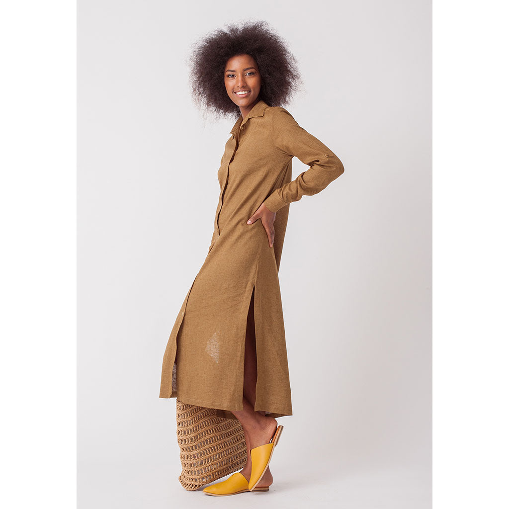 Amelia Shirt Dress | Walnut