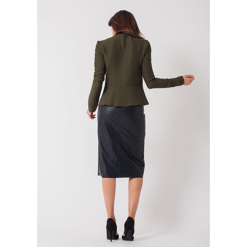 Lexi Peplum Jacket | Olive