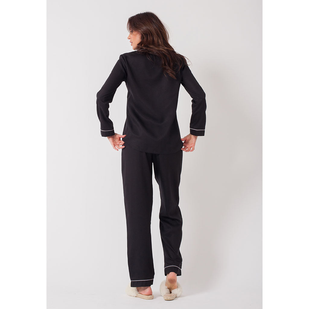 Tencel Classic Long Pajama Set | Midnight