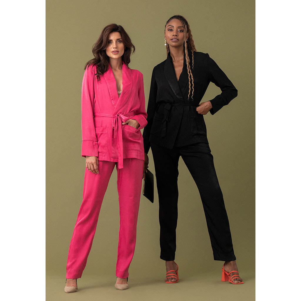 Silky Power Suit | Cerise