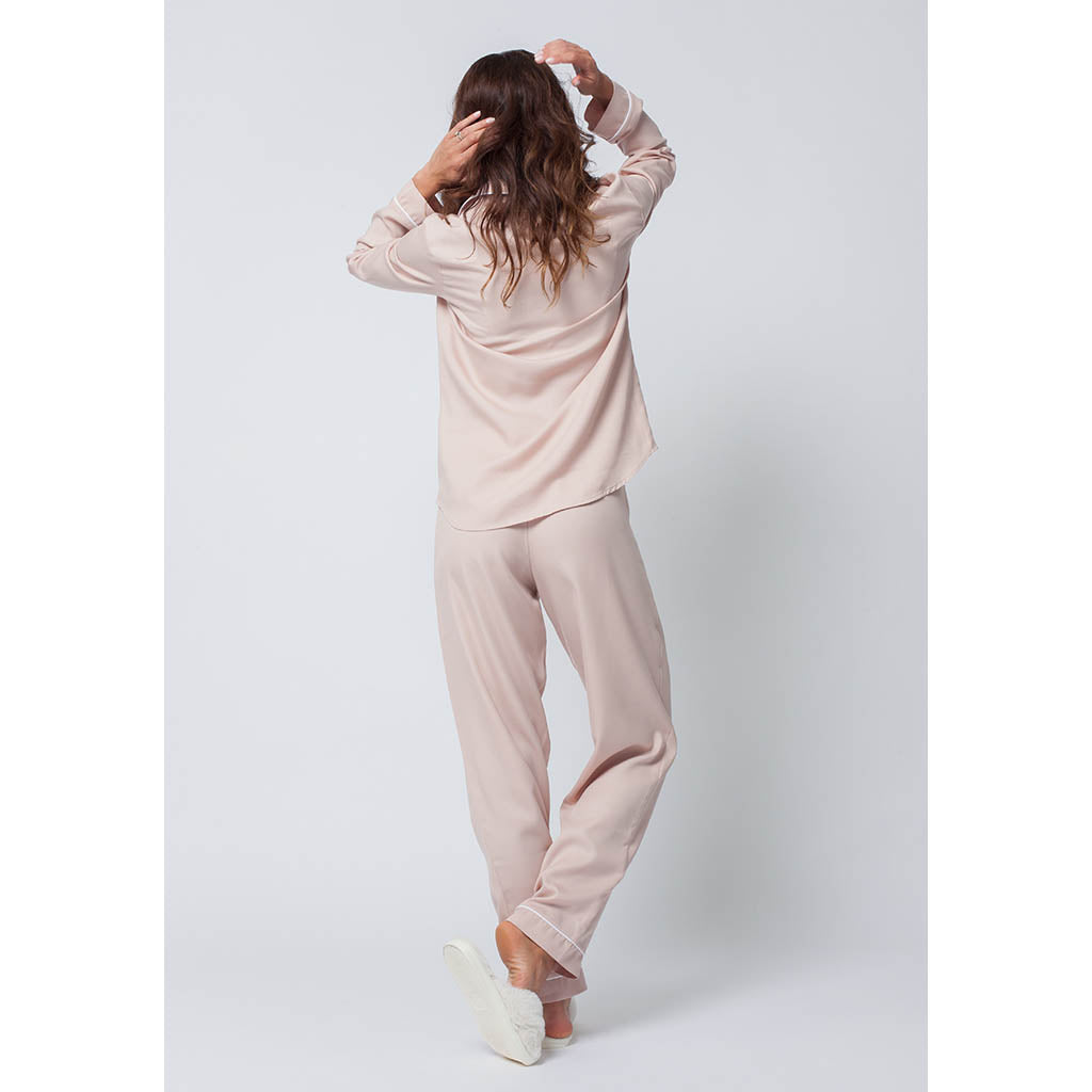 Tencel Classic Long Pajama Set | Blush