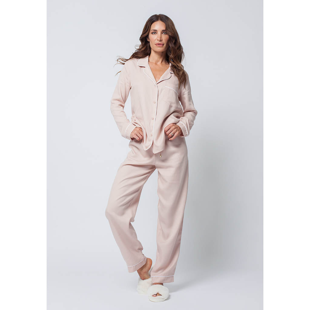Tencel Classic Long Pajama Set | Blush