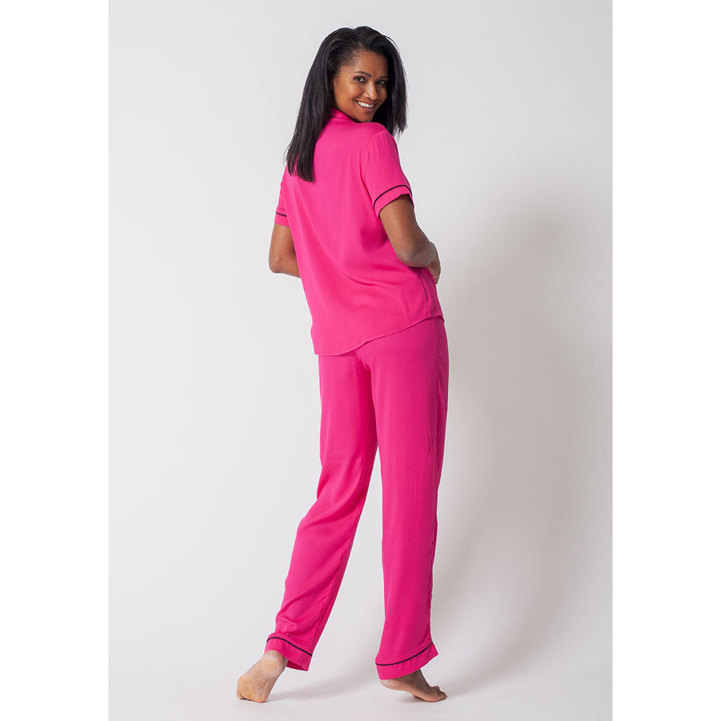 Classic Long Pajama Set | Cerise