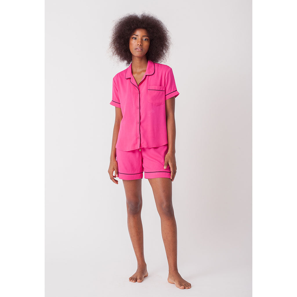 Classic Short Pajama Set | Cerise