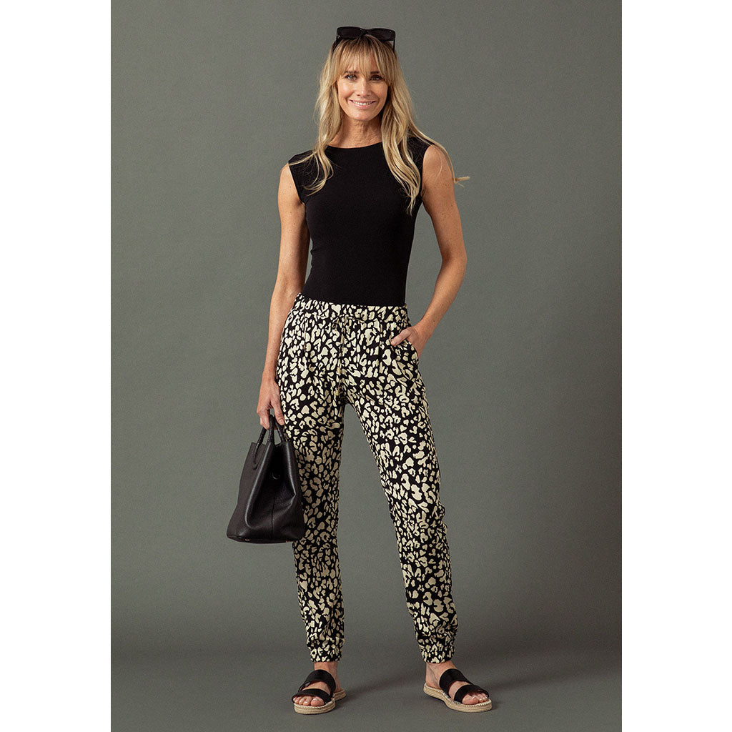 Sienna Pants | Black Leopard (will not be restocked)