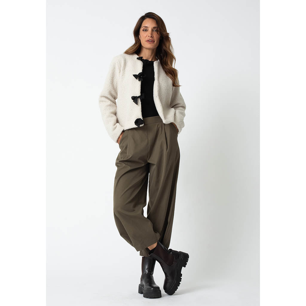 Bows & Teddy Jacket | Oatmeal