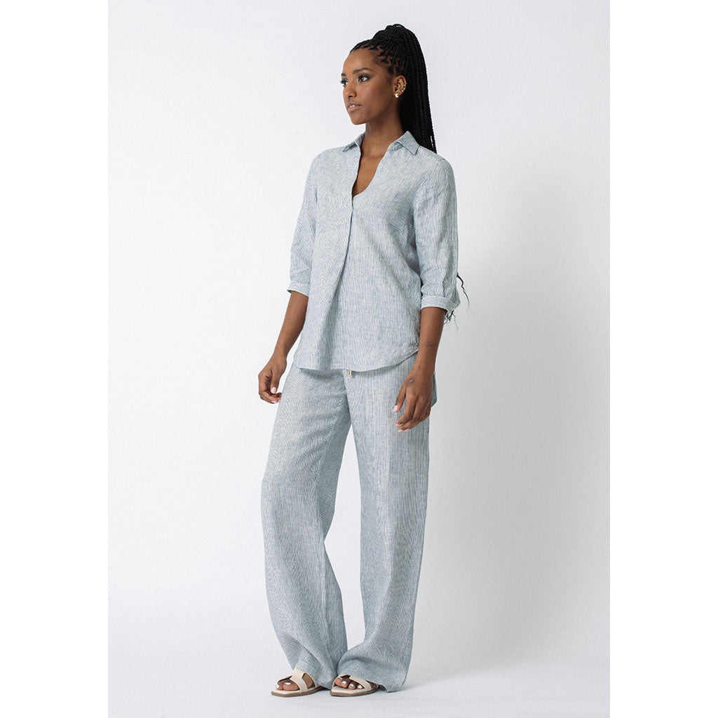 The Blake Shirt | Indigo Stripe