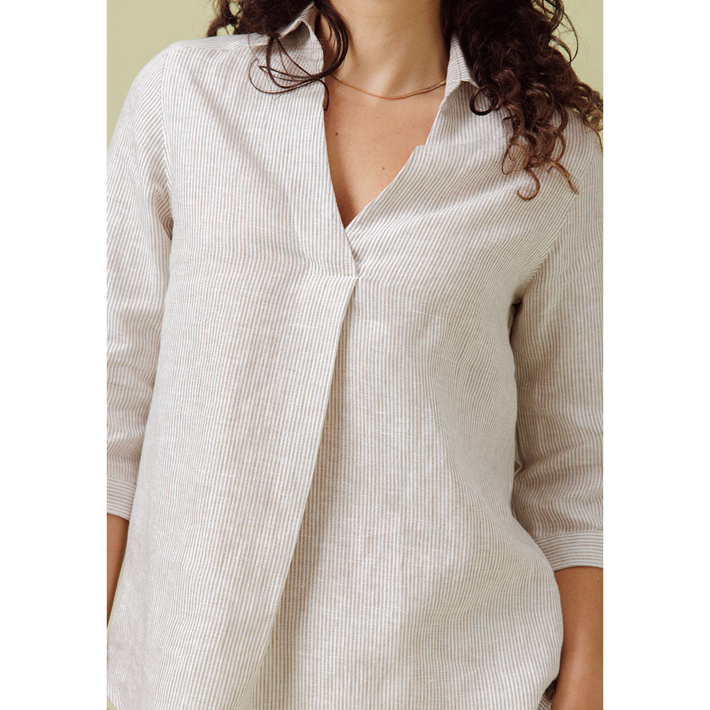 The Blake Shirt | Stone Stripe