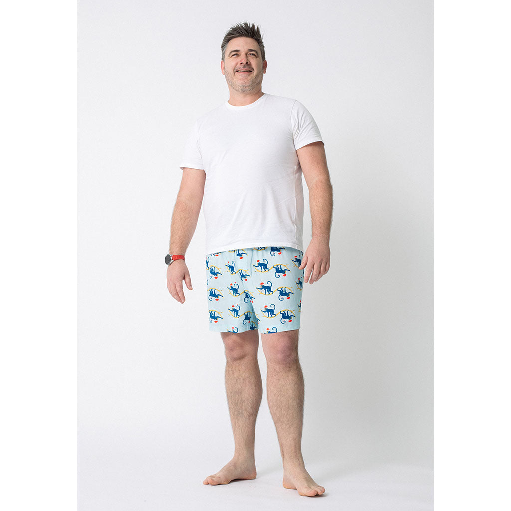 Men's Sleep Shorts | Festive Monkeys (dispatching 11 Nov)