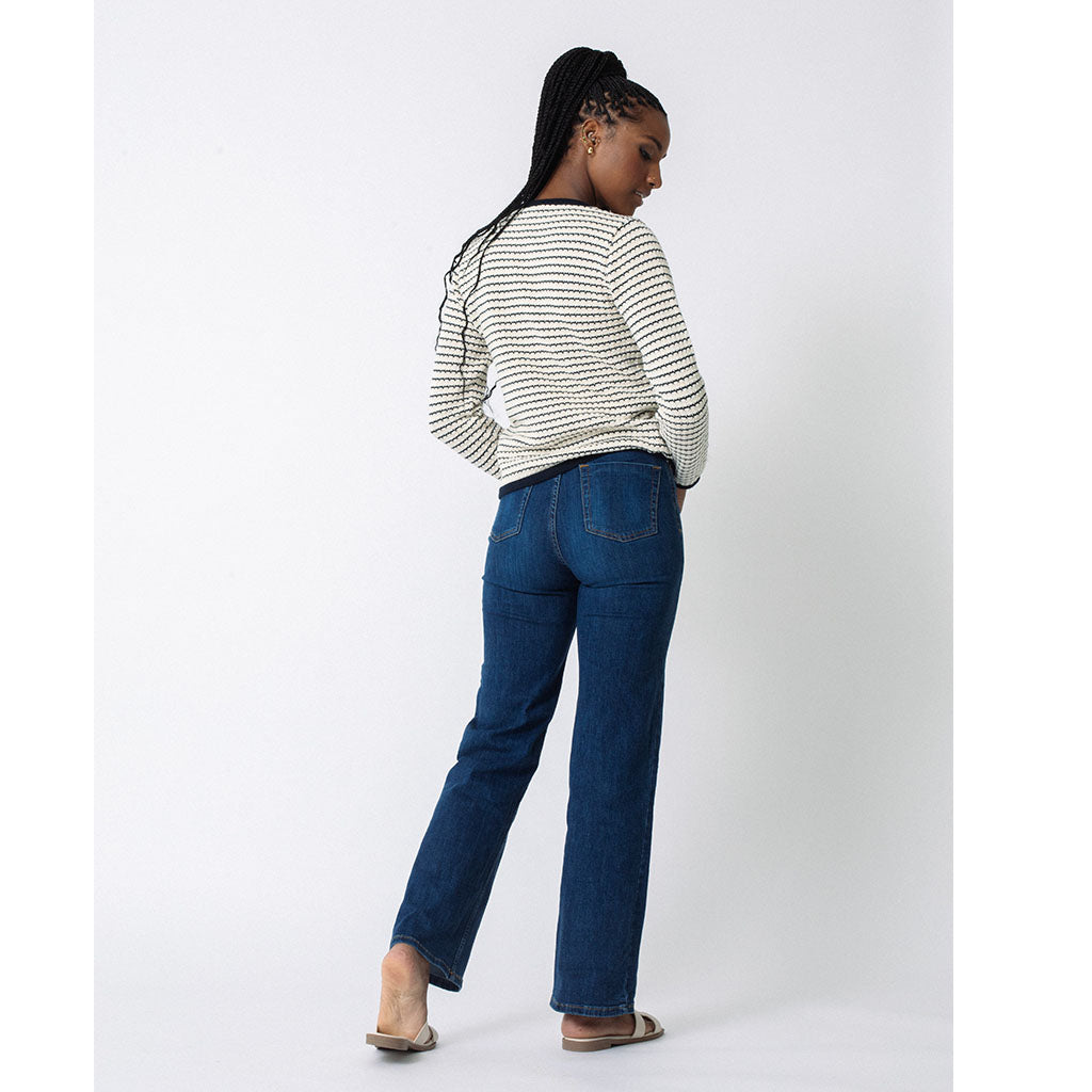 Beechwood Cardi | Ecru & Navy