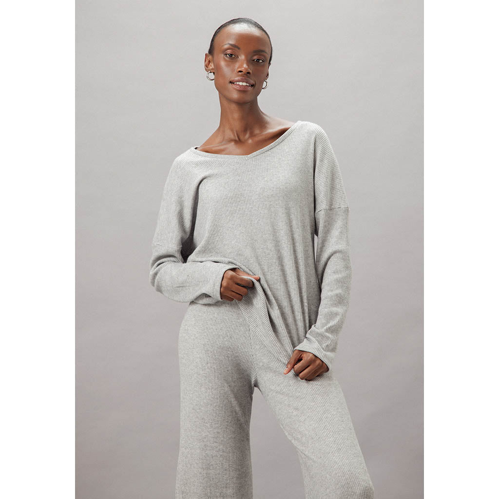 Travel Rib Set | Melange Grey