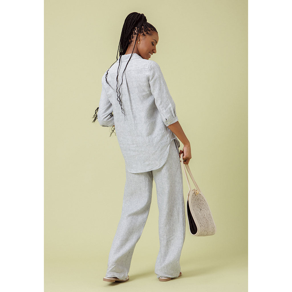 The Blake Pants | Indigo Stripe