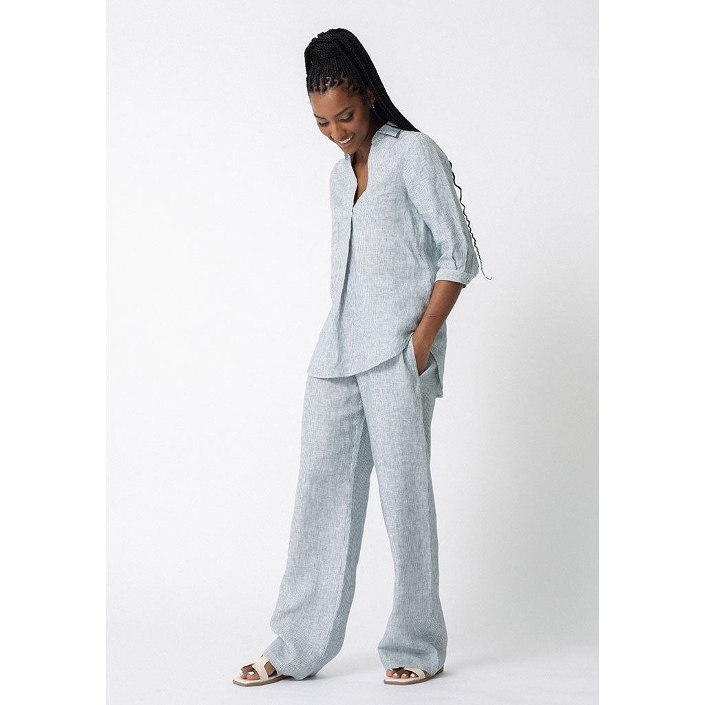 The Blake Pants | Indigo Stripe