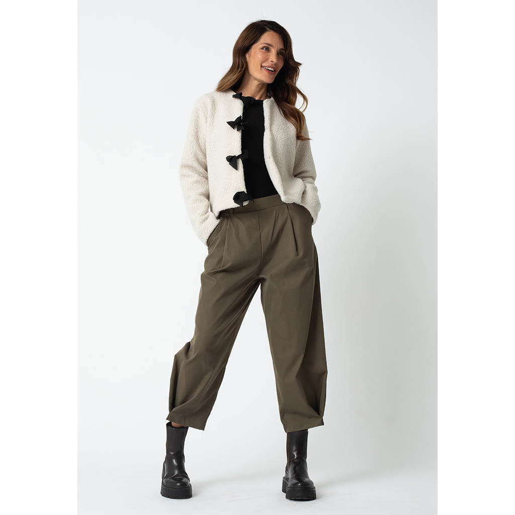 Bows & Teddy Jacket | Oatmeal