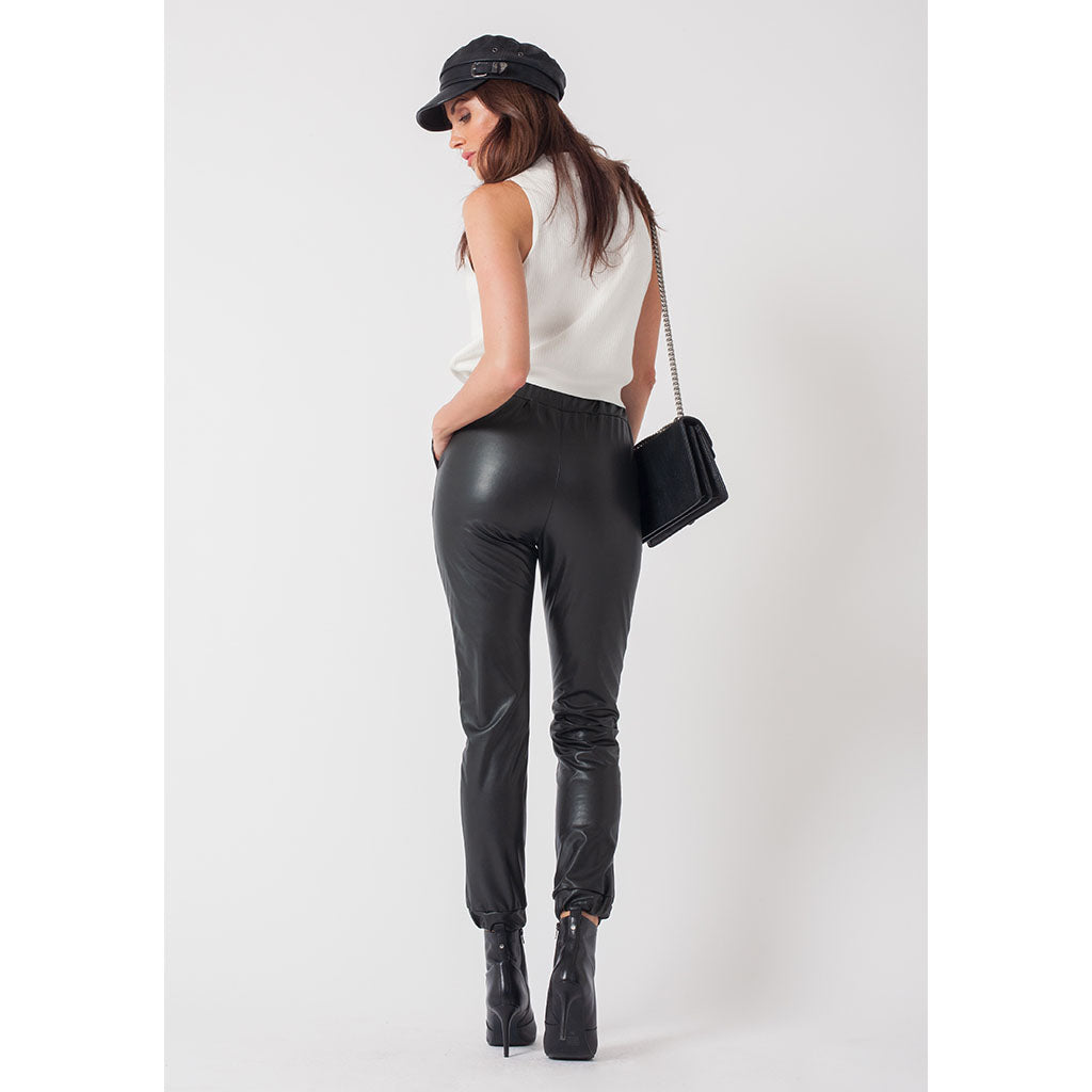 Sienna Jogger Pants | Faux Leather