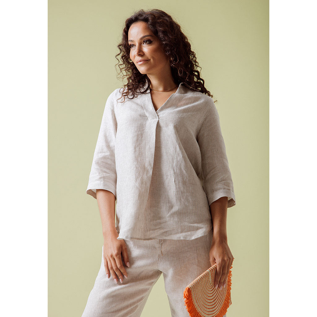 The Blake Pants | Stone Stripe